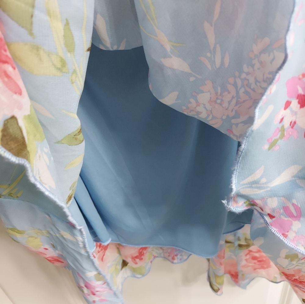 NWT Stella & Julie Floral Dress in Blue and Pink - Picture 9 of 12